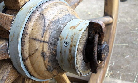 Ackerwagen - Holzrad mit Achssplint